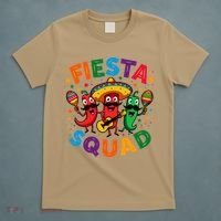 Funny Chili Peppers Fiesta Squad Cinco De Mayo Mexican T-Shirt thumb 5