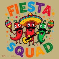 Funny Chili Peppers Fiesta Squad Cinco De Mayo Mexican Mousepad thumb 1