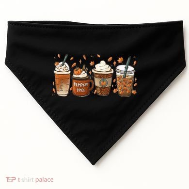 Fall Coffee Pumpkin Spice Lover USA-Made Doggie Bandana