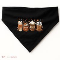 Fall Coffee Pumpkin Spice Lover USA-Made Doggie Bandana thumb 0