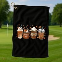 Fall Coffee Pumpkin Spice Lover Golf Towel thumb 1