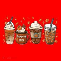 Fall Coffee Pumpkin Spice Lover Santa Hat thumb 1