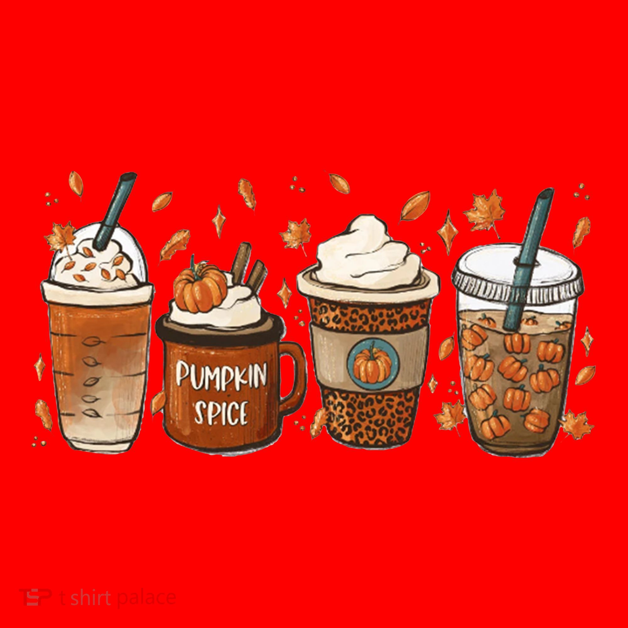 Fall Coffee Pumpkin Spice Lover Santa Hat