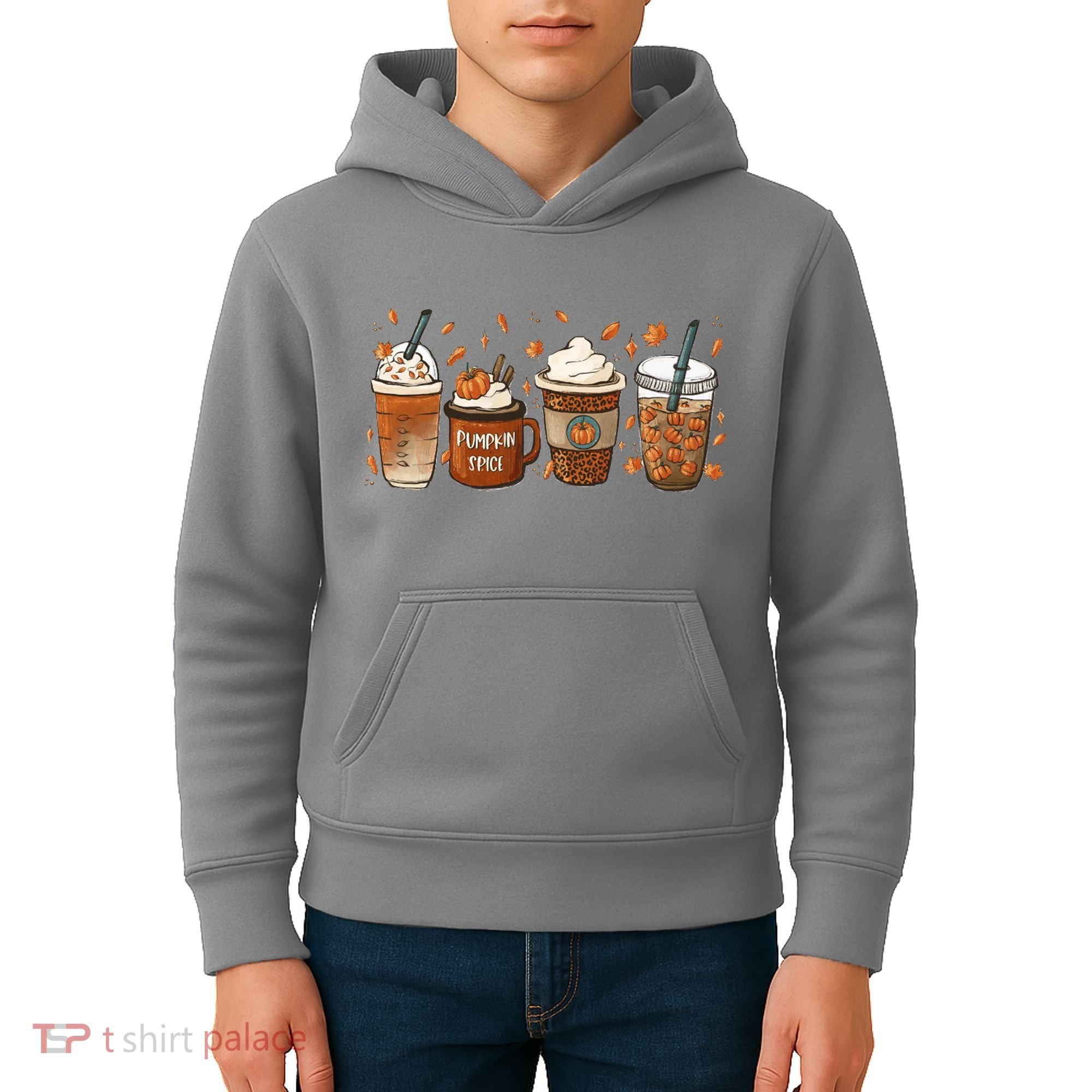 Fall Coffee Pumpkin Spice Lover Kids Hoodie