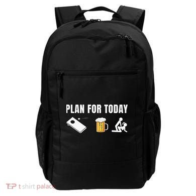 Funny Cornhole Plan For Today Beer Cornhole Backpack