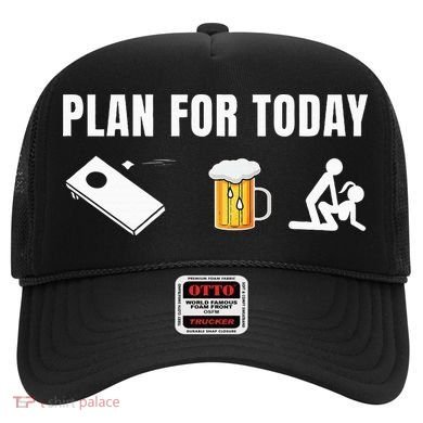 Funny Cornhole Plan For Today Beer Cornhole Hat