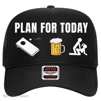 Funny Cornhole Plan For Today Beer Cornhole Hat