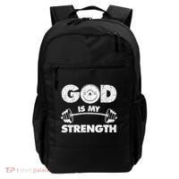Funny Christian Quote God Is My Strength Backpack thumb 0