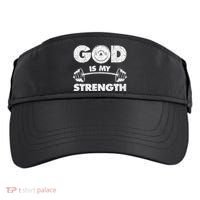 Funny Christian Quote God Is My Strength Adult Drive Performance Visor thumb 0