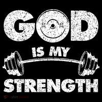 Funny Christian Quote God Is My Strength Mousepad thumb 1