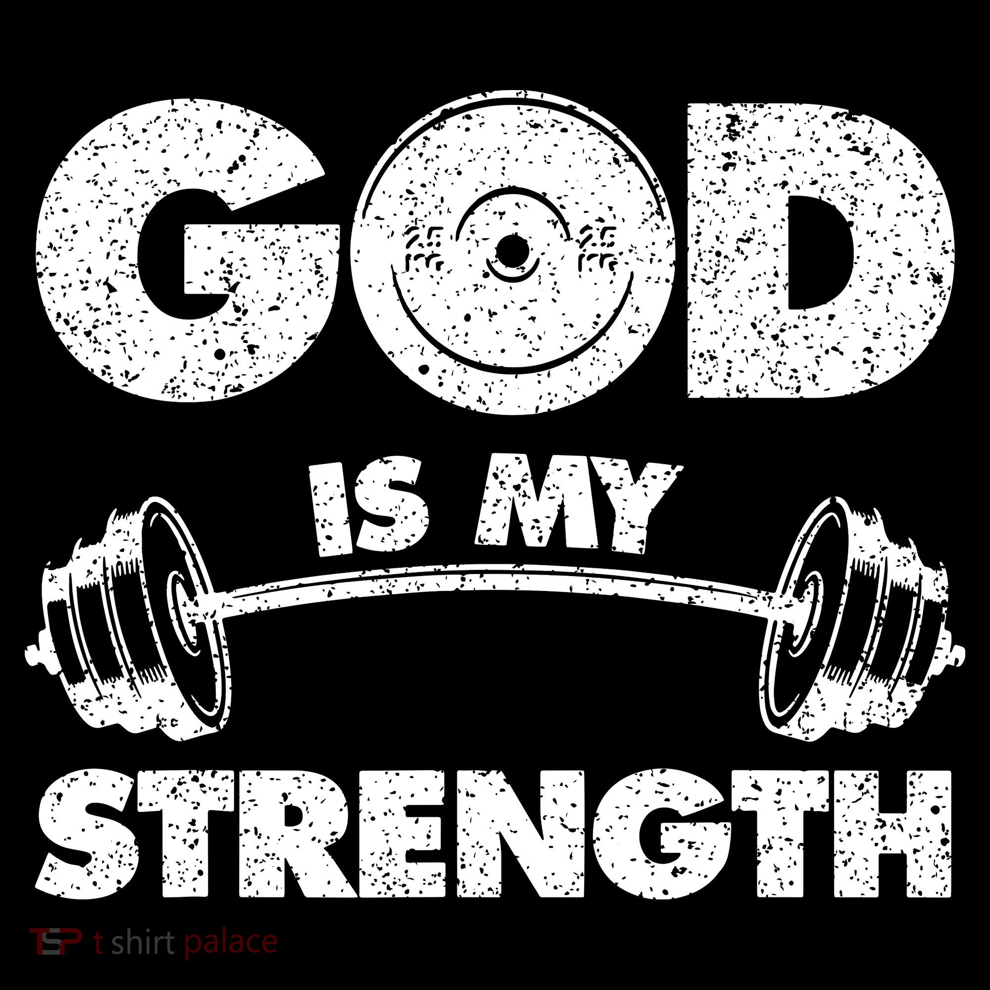 Funny Christian Quote God Is My Strength Mousepad