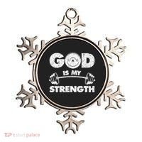 Funny Christian Quote God Is My Strength Ornament thumb 0