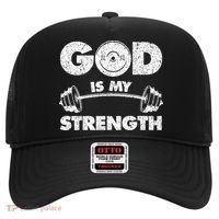 Funny Christian Quote God Is My Strength Hat thumb 0