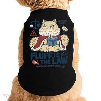 Fluffy Cat Queen Of Static Hair Gift Doggie Tank