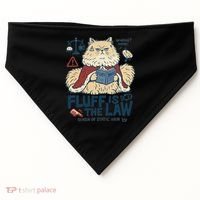 Fluffy Cat Queen Of Static Hair Gift USA-Made Doggie Bandana thumb 0