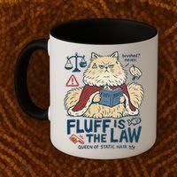 Fluffy Cat Queen Of Static Hair Gift Coffee Mug thumb 2
