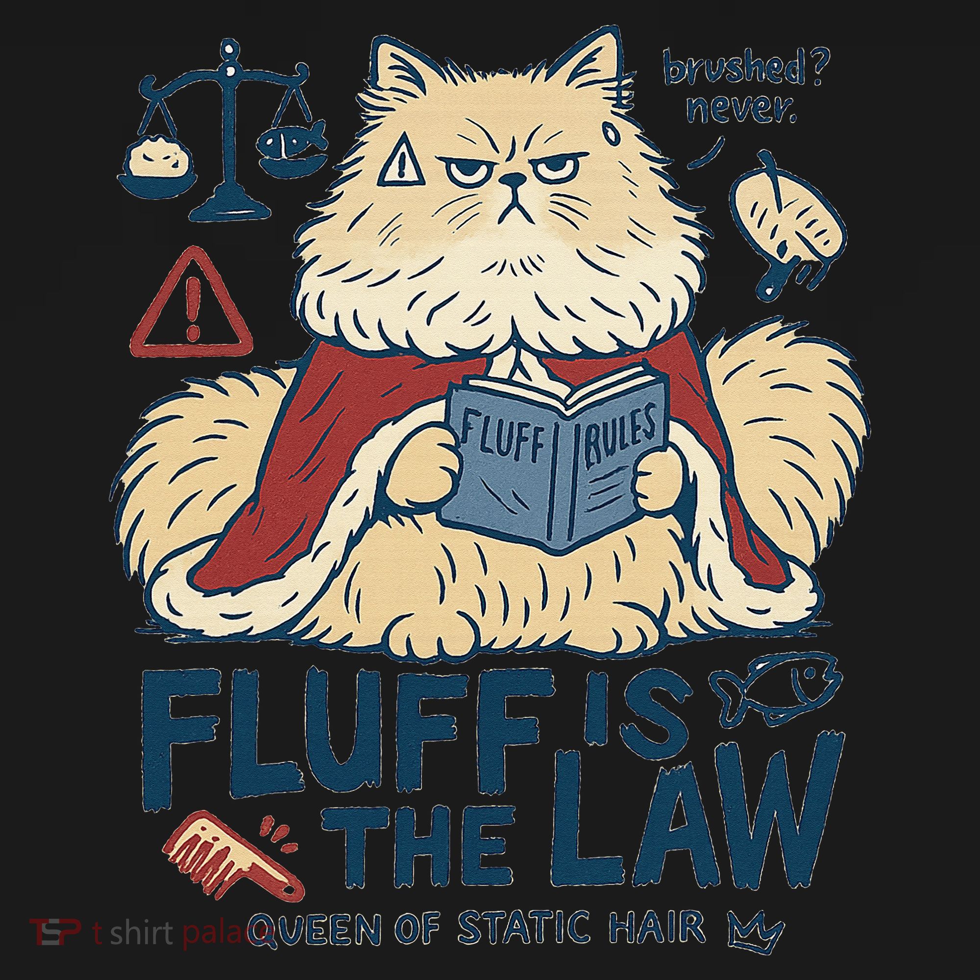 Fluffy Cat Queen Of Static Hair Gift Women's Tank Top
