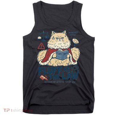 Fluffy Cat Queen Of Static Hair Gift Tank Top