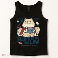 Fluffy Cat Queen Of Static Hair Gift Tank Top thumb 2