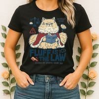 Fluffy Cat Queen Of Static Hair Gift Women's T-Shirt thumb 2