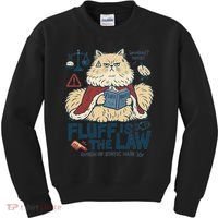 Fluffy Cat Queen Of Static Hair Gift Kids Sweatshirt thumb 0