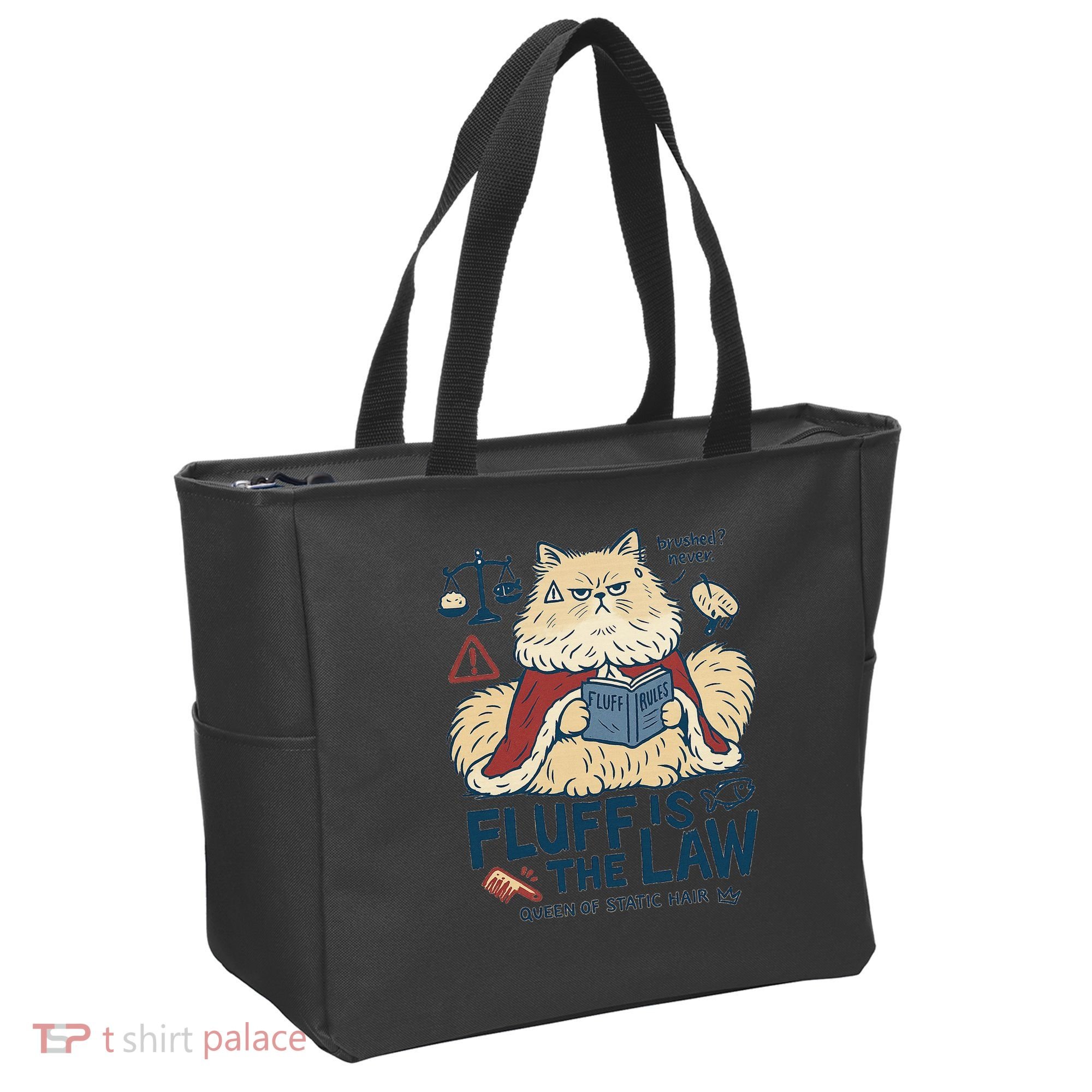 Fluffy Cat Queen Of Static Hair Gift Tote Bag