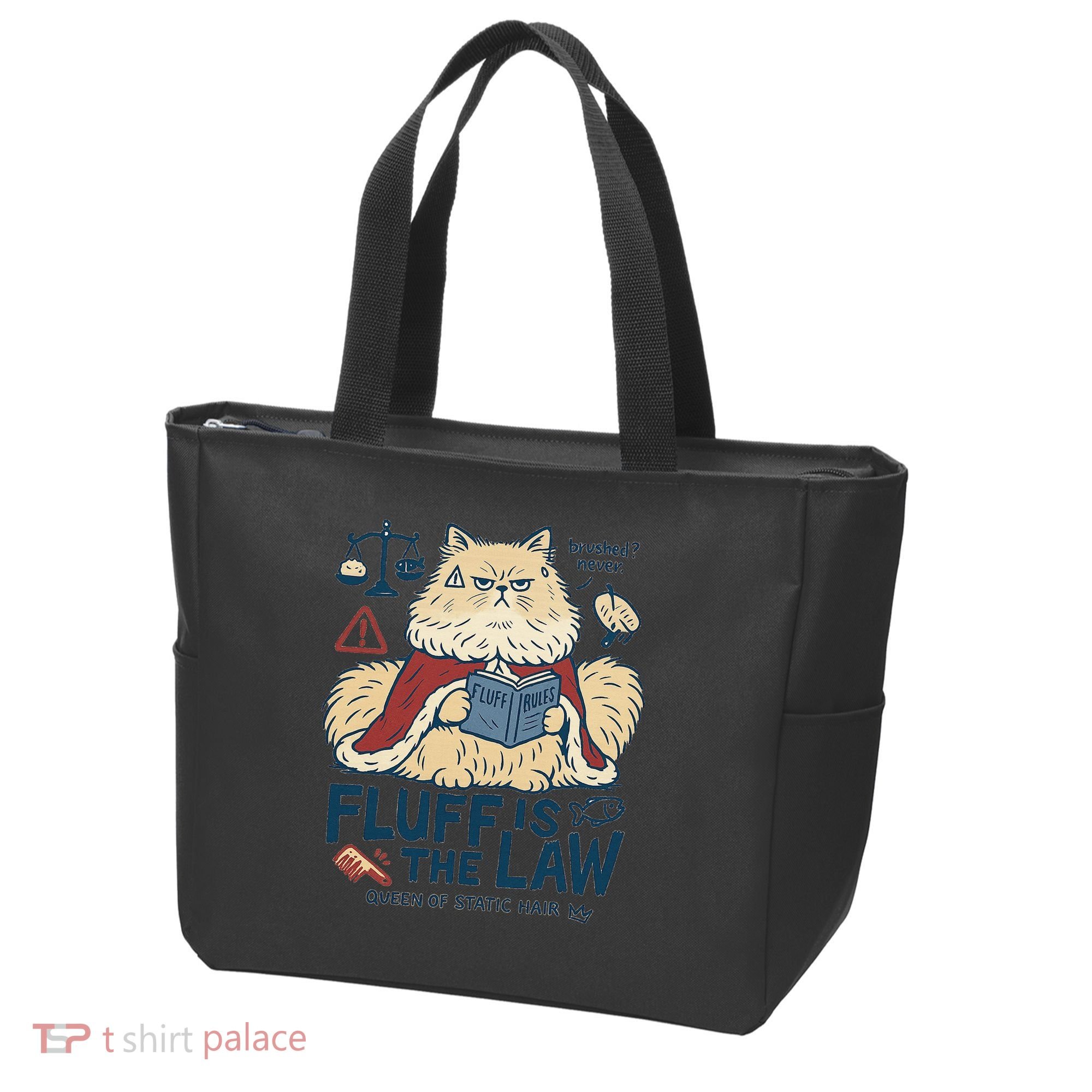 Fluffy Cat Queen Of Static Hair Gift Tote Bag