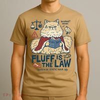 Fluffy Cat Queen Of Static Hair Gift T-Shirt thumb 3