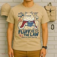 Fluffy Cat Queen Of Static Hair Gift T-Shirt thumb 6