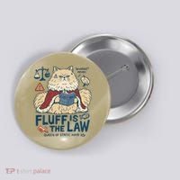 Fluffy Cat Queen Of Static Hair Gift Button thumb 0