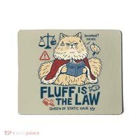 Fluffy Cat Queen Of Static Hair Gift Mousepad thumb 0