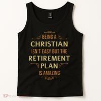 Funny Christian Quote Being A Christian Isn't Easy Tank Top thumb 2