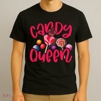 Funny Candy Queen For Lollipop Lover Sweet Tooth Wo T-Shirt thumb 3