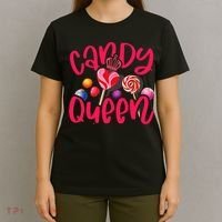 Funny Candy Queen For Lollipop Lover Sweet Tooth Wo T-Shirt thumb 4