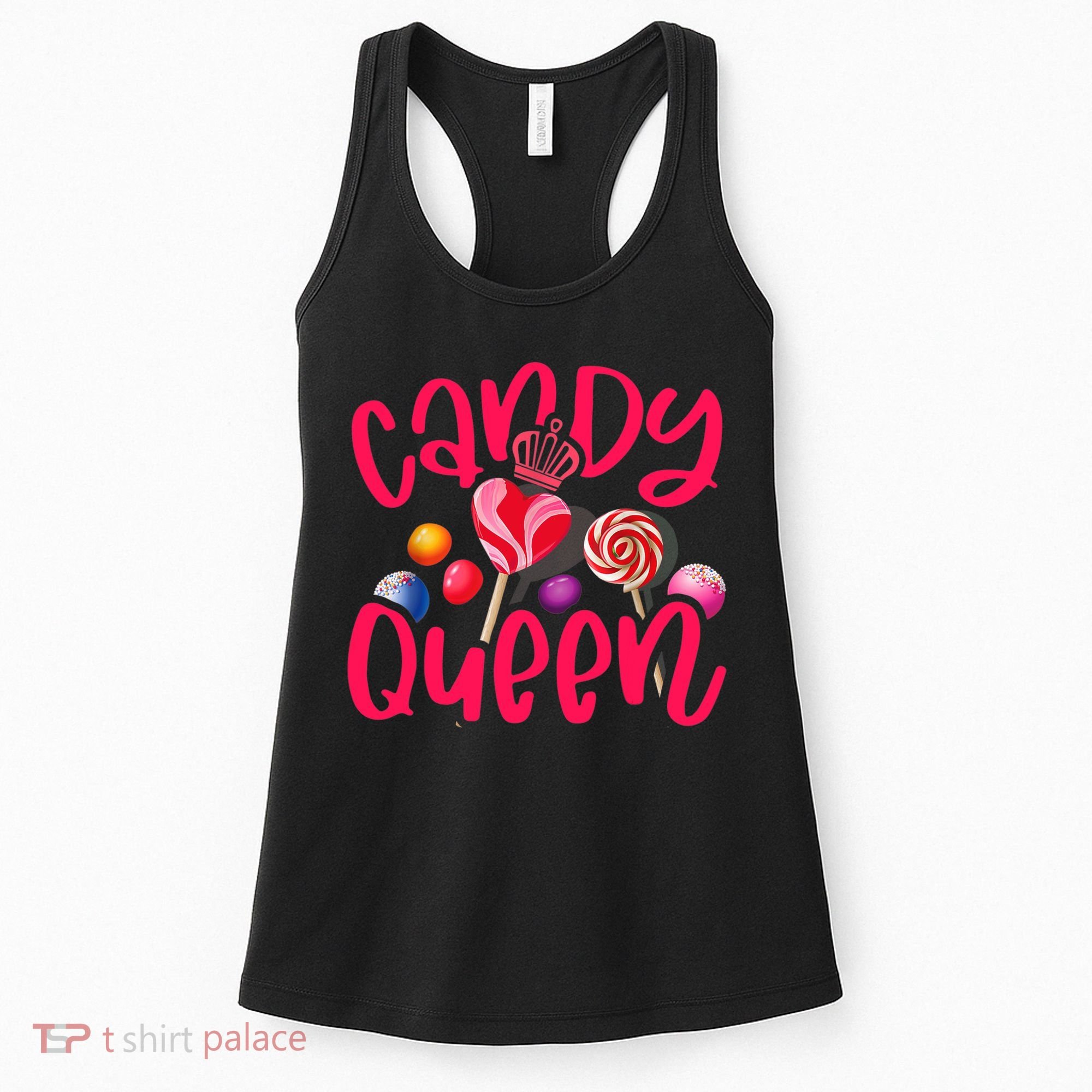 Funny Candy Queen For Lollipop Lover Sweet Tooth Wo Women's Tank Top