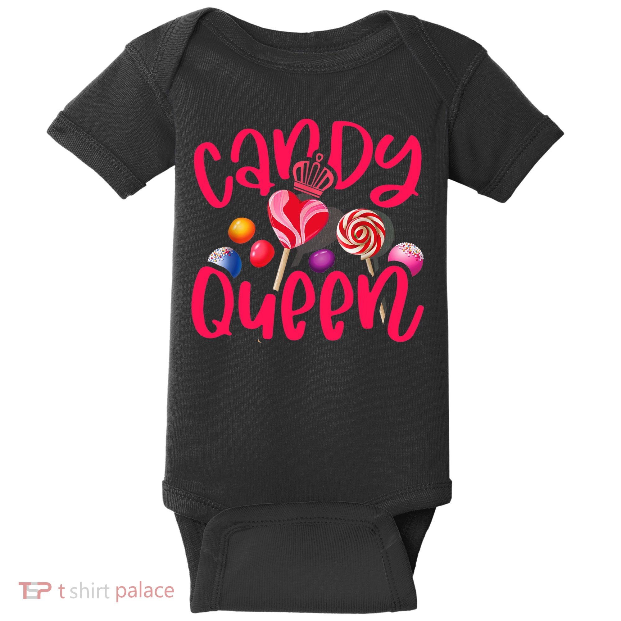 Funny Candy Queen For Lollipop Lover Sweet Tooth Wo Baby Bodysuit