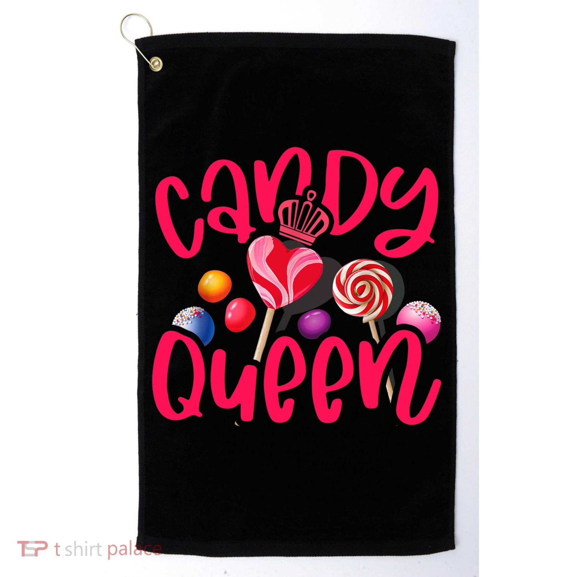 Funny Candy Queen For Lollipop Lover Sweet Tooth Wo Golf Towel