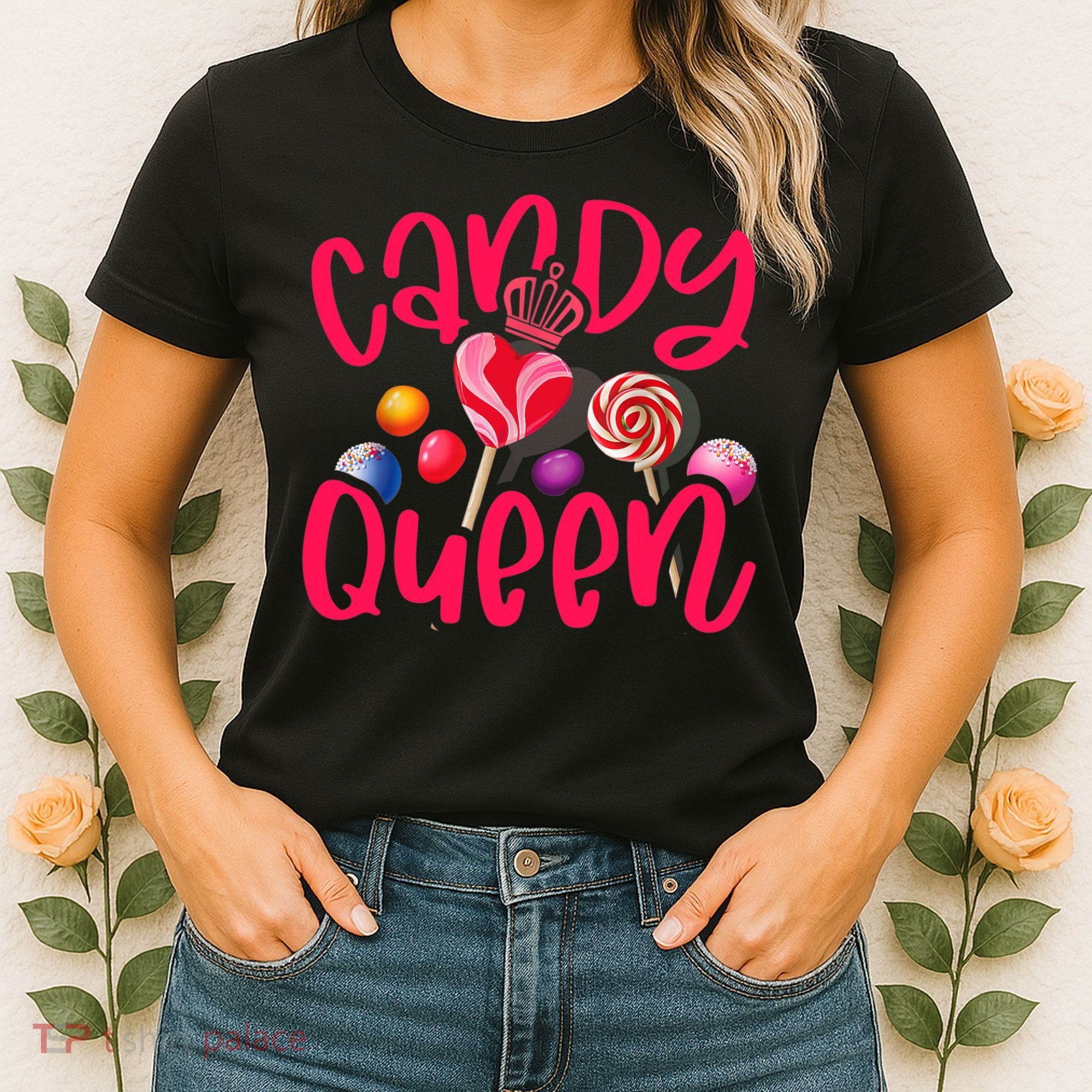 Funny Candy Queen For Lollipop Lover Sweet Tooth Wo Women's T-Shirt