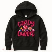 Funny Candy Queen For Lollipop Lover Sweet Tooth Wo Kids Hoodie thumb 0