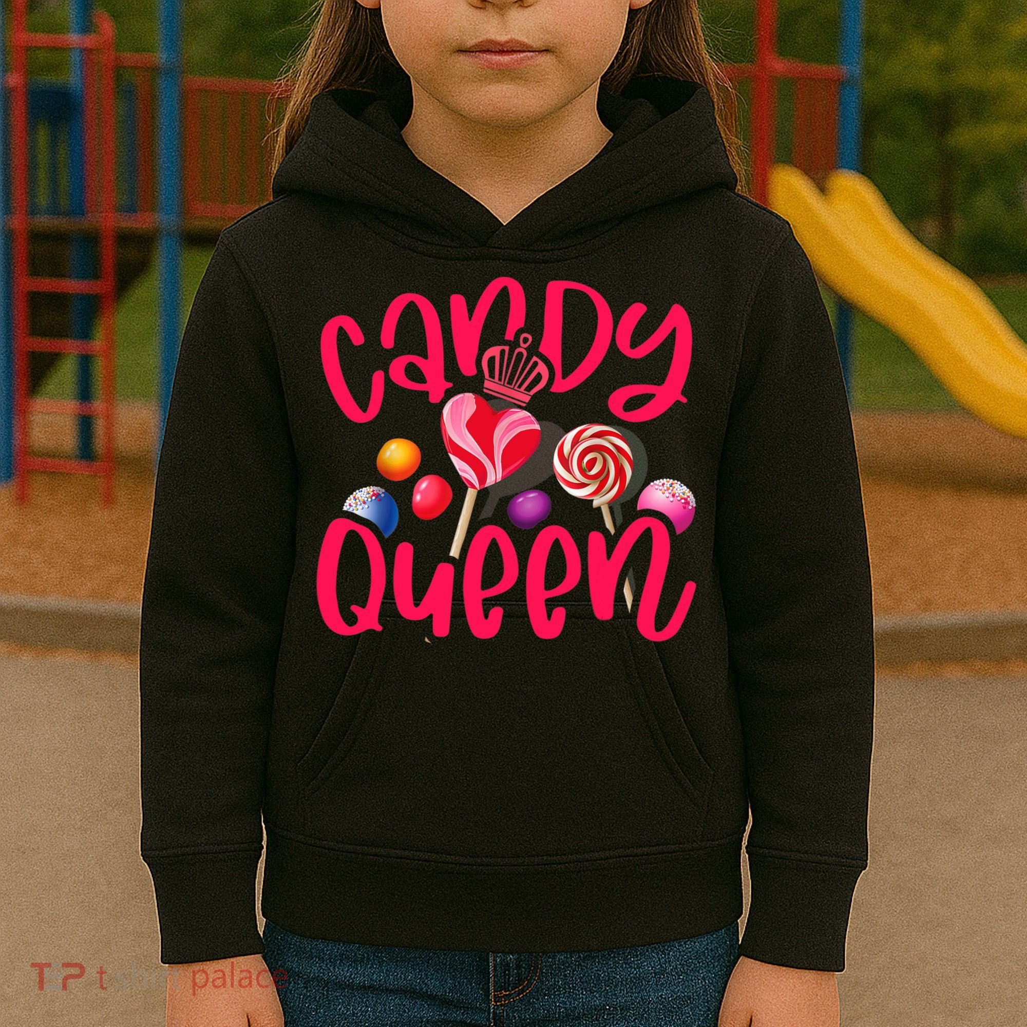 Funny Candy Queen For Lollipop Lover Sweet Tooth Wo Kids Hoodie