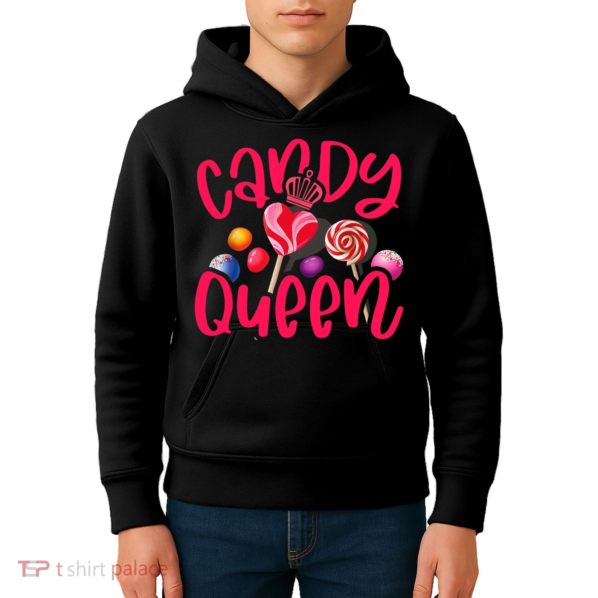 Funny Candy Queen For Lollipop Lover Sweet Tooth Wo Kids Hoodie