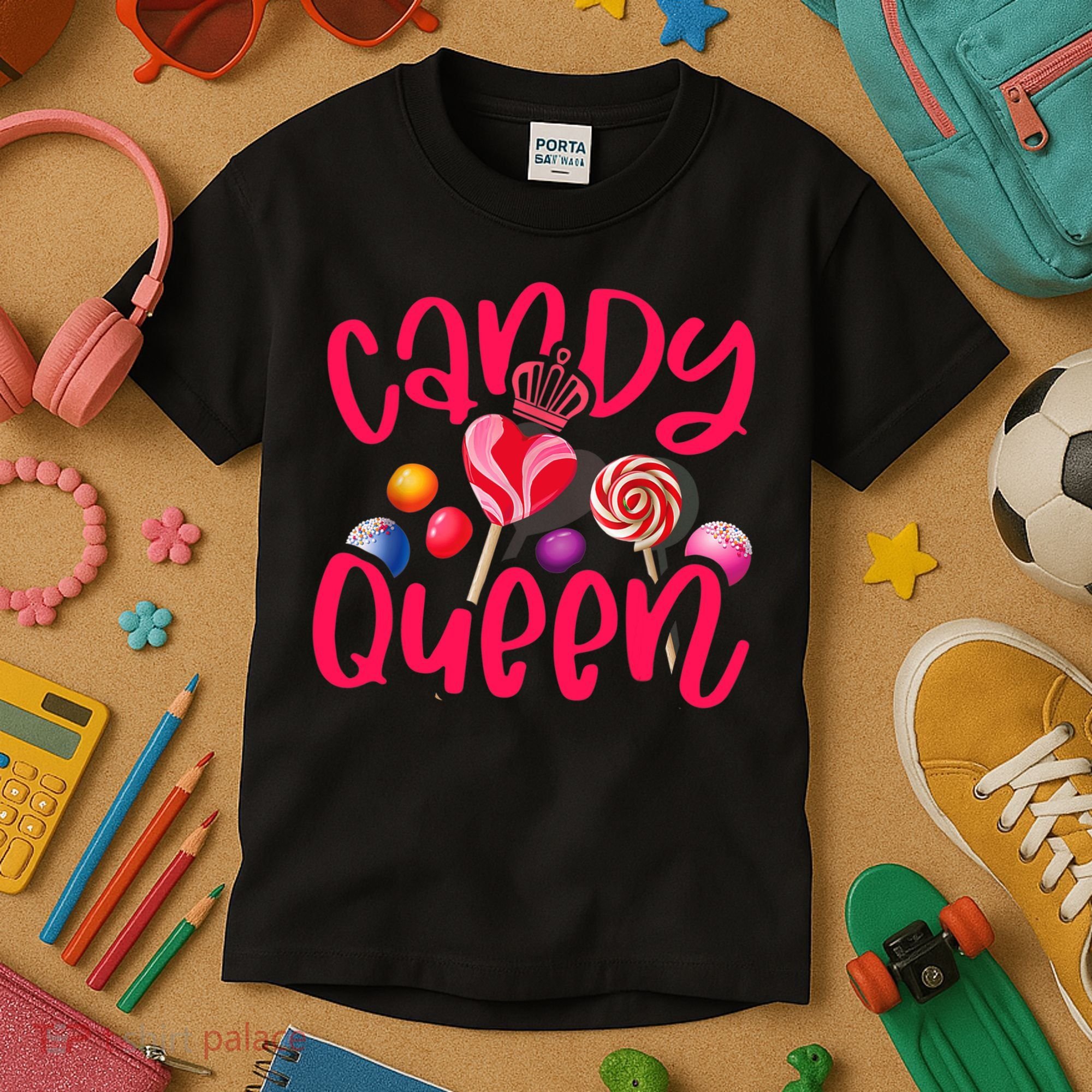 Funny Candy Queen For Lollipop Lover Sweet Tooth Wo Kids T-Shirt