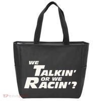 Fast Car Quote We Talkin Or We Racin Tote Bag thumb 0