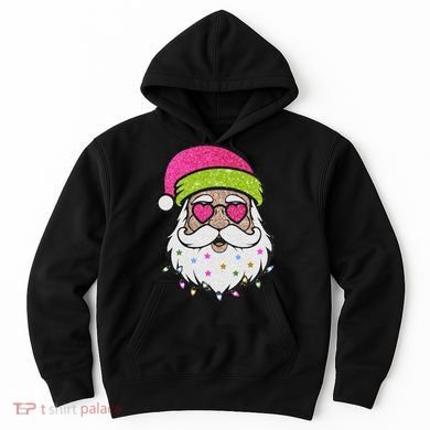 Funny Cool Retro Groovy Santa Claus Hoodie