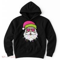 Funny Cool Retro Groovy Santa Claus Hoodie thumb 0