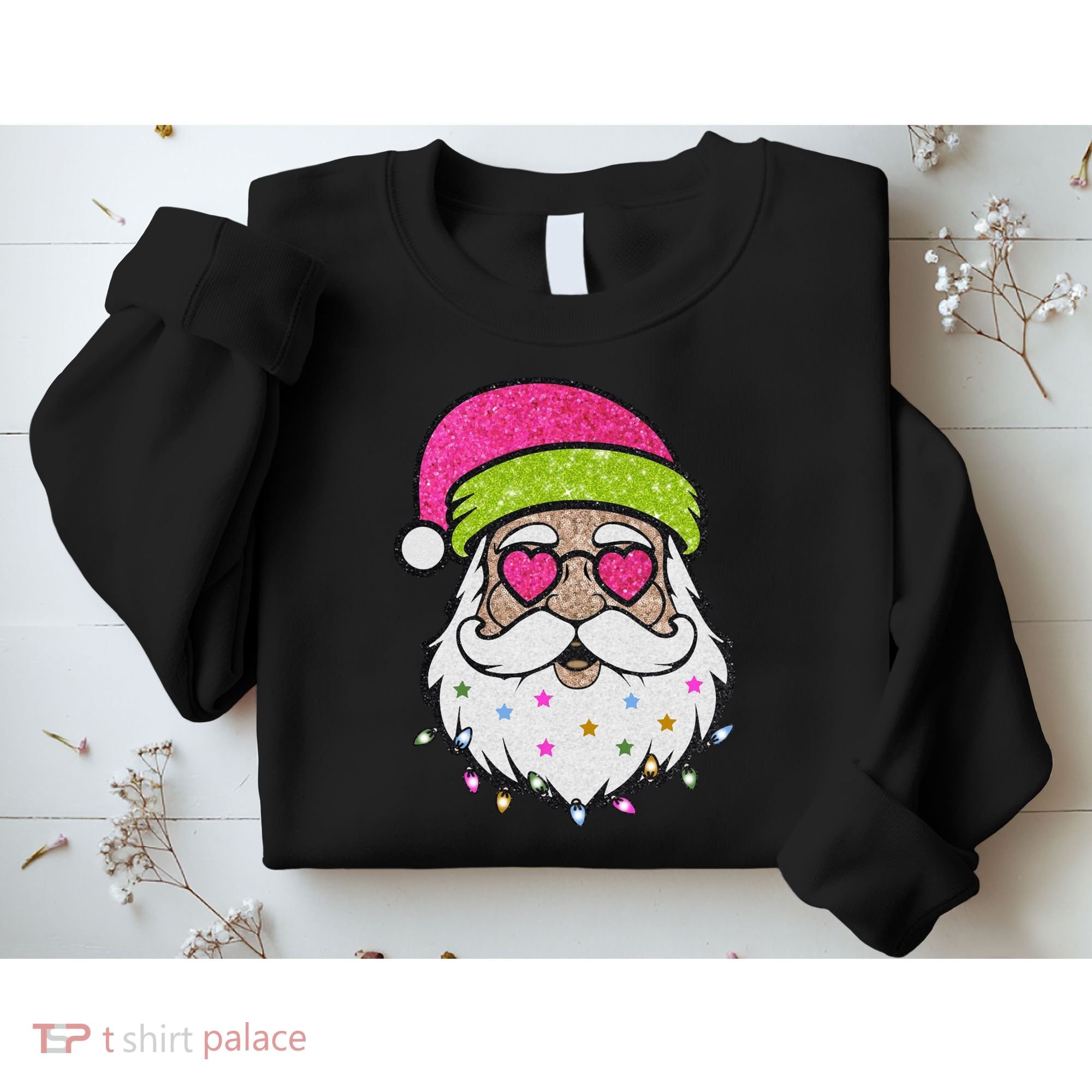 Funny Cool Retro Groovy Santa Claus Sweatshirt