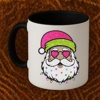 Funny Cool Retro Groovy Santa Claus Coffee Mug thumb 2