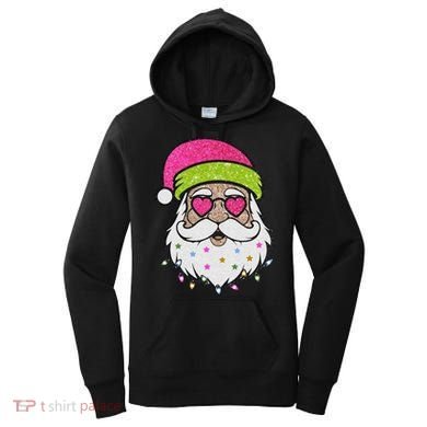 Funny Cool Retro Groovy Santa Claus Women's Hoodie