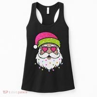 Funny Cool Retro Groovy Santa Claus Women's Tank Top thumb 0