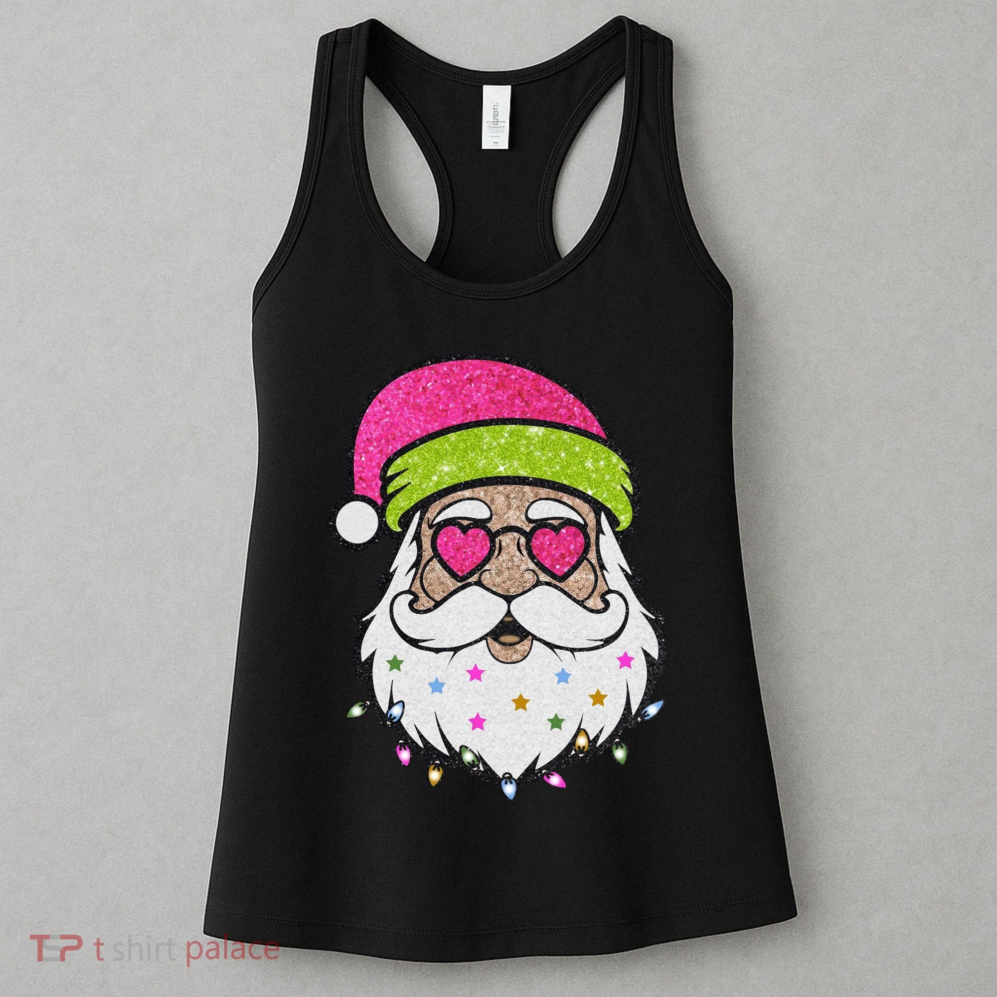 Funny Cool Retro Groovy Santa Claus Women's Tank Top